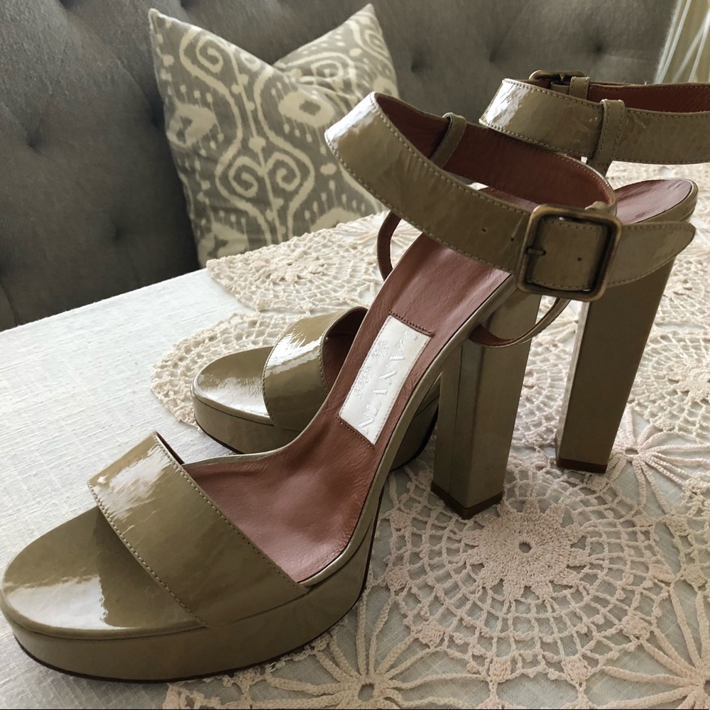 Lanvin - new patent leather 5 1/2” heels.